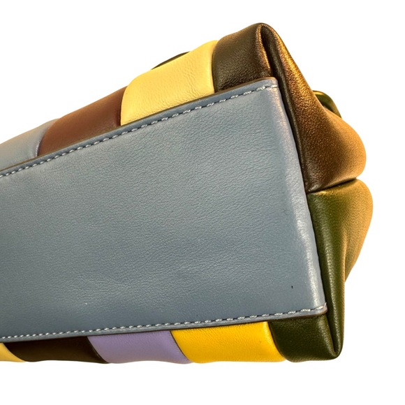 TORY BURCH KIRA SMALL PATCHWORK SATCHEL SHOULDER BAG MULTICOLORED BAG DUST BAG - Picture 13 of 16